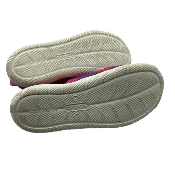 Crocs Swiftwater Pink Purple Girls Water Shoes Junior Size 3 Breathable Slip-On - Picture 6 of 7